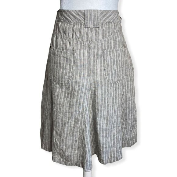 Marks & Spencer 100% Flax Linen Flared Skirt in Coffee Womens Sz UK12/US 14 - Picture 8 of 8